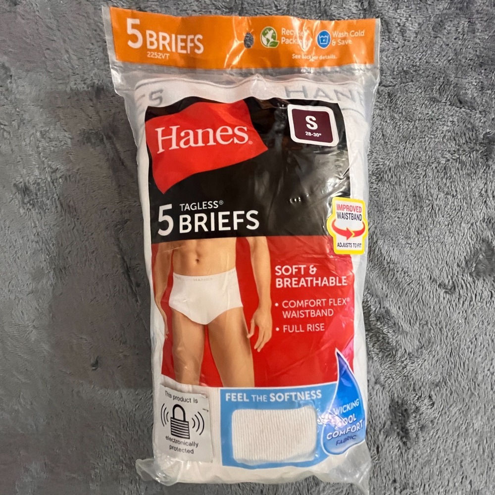 (15 Pairs) HANES Comfort Flex Waistband Tagless Briefs Men's Size S (28-30") - Picture 2 of 3